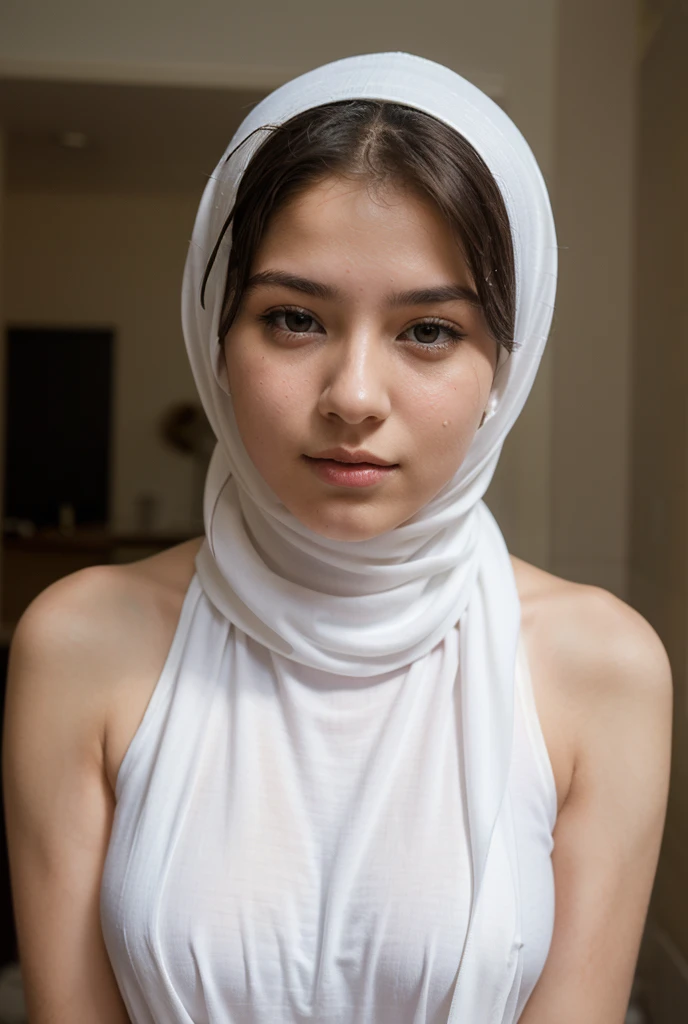 ((best quality)), ((masterpiece)), (detailed), perfect face, hijab, malay woman, nude,, seed
