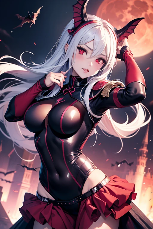 anime illustration, ((((highest quality)))), (((Ultra-precision CG 16K))), (((masterpiece))), BREAK skinny body, slender waist, medium Breasts, (((perky breasts))), ((sagging breasts)), (covered nipples), (((tanned skin, tan lines))) , BREAK ( smiling, blush, determined expression, sweaty , Heavy breathing, embarrassed, ) , (natural make), BREAK narrow eyes, (streaked hair, hair intakes, colored inner hair, ) BREAK (((wearing printed sexy oversized clothing , wearing wide-leg-pants, breasts is covered by outfit, ((detailed panty)), Narrow aisles,))) , wearing earrings , BREAK ( stick breast out, bending over, ) BREAK ( under the cosmic sky on the cosmic sea , cosmic effects), (((looking at viewer, ))), BREAK ((cinematic , close-up of face, cowboy shot, looking at viewer, )), random angle, random situation , pinup magazine pose,