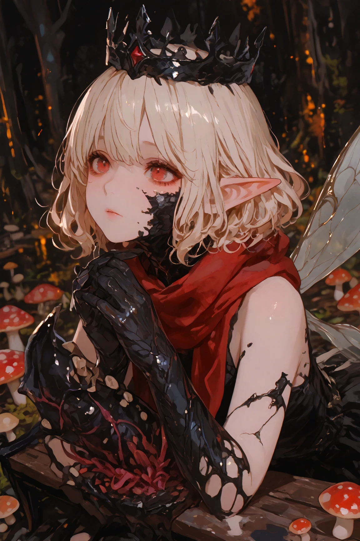 ((best quality)), ((masterpiece)), (detailed), 1 fairy girl, off-shoulder sweater, a fairy, fairy girl, winged pixie girl, girl fairy, various different types of insect wings, small breasts, NSFW,Covered with tentacles, encoiled by tentacles, Tentacles around the body, many tentacles, captured by tentacles, bound by tentacles, trapped by tentacles, Fine details,Tentacled,Tied with tentacles, roaming tentacles, drooling,Crying,horrified expression, panic, fight for survival, Detailed body,Full limbs,NSFW, being pulled into a flower, wild environment, jungle, terrifying floral environment, horrific nature, predatory flora, fairy catcher, fairy trapper, fairy catcher plant, fairy trapper-plant, fairy catcher flower, fairy trapper-flower inspired by carnivorous plants; a plant occupying the equivelant evolutionary niche as a spider would