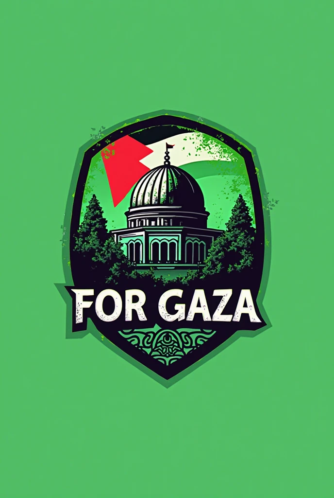 Save Gaza brand with buildings 