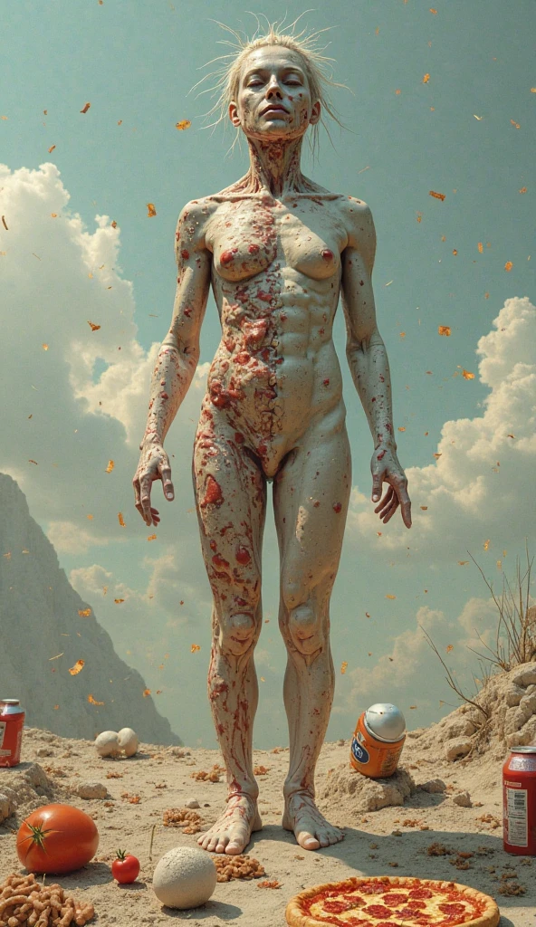 Zombie attack, (agressive), ((beautiful face )) ( frightened:1.2) (panic) ((skinny body):1.3) ((kaya scodelario)) ((bloody big flower:1.3) zombie:1.4), (( flower rose body mutation):1.3),(blood body horror):1.2, ((mutated brain):1.5), ((bleeding brain)), guts blood, nude, realistic breast , nude nipple's ,sexy, (18 years old), (beautiful hair), , ((nude )), walking down the street, , Masterpiece,photorealistic, ,Makeup,disgusting body horror,Masterpiece,
