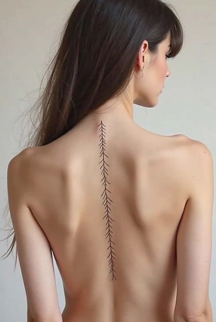 A lion tattoo on the back, not so masculine nor so feminine, something small and that matches the spine