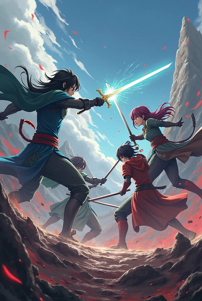 Stable Diffusion Prompt:
Two swordsmen engage in a fierce battle on a forest path. The leaves rustle and the blades clash as they demonstrate their mastery of the sword. The scene is dynamic and action-packed, with a sense of tension and drama hanging in the air.