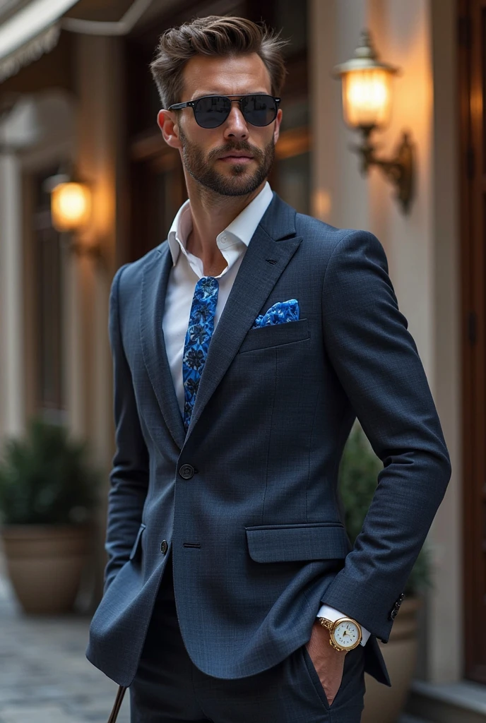 A handsome guy picture in suit 