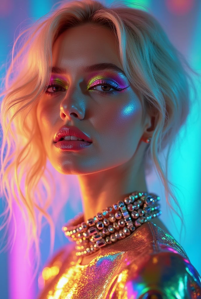 (best quality)1, (best detail)1, (specular highlights)1, (specular reflections)1, (wallpaper)1, cel-shaded poster style, a cool looking French woman with long pink hair, in a leather sticky mini dress stood against a wall in profile, in car's high-beams light, surprised expression, passionate expression, cheeky side-eye, deep decollate:1.4, facing the car-light, facing the camera, far away shot, model shoot, highly professional
