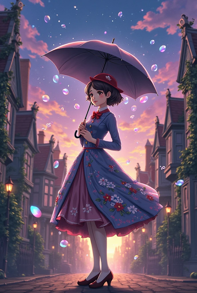 Poster for a Disney movie with a girl holding an umbrella falling from a building, the name of the movie is Suzane
