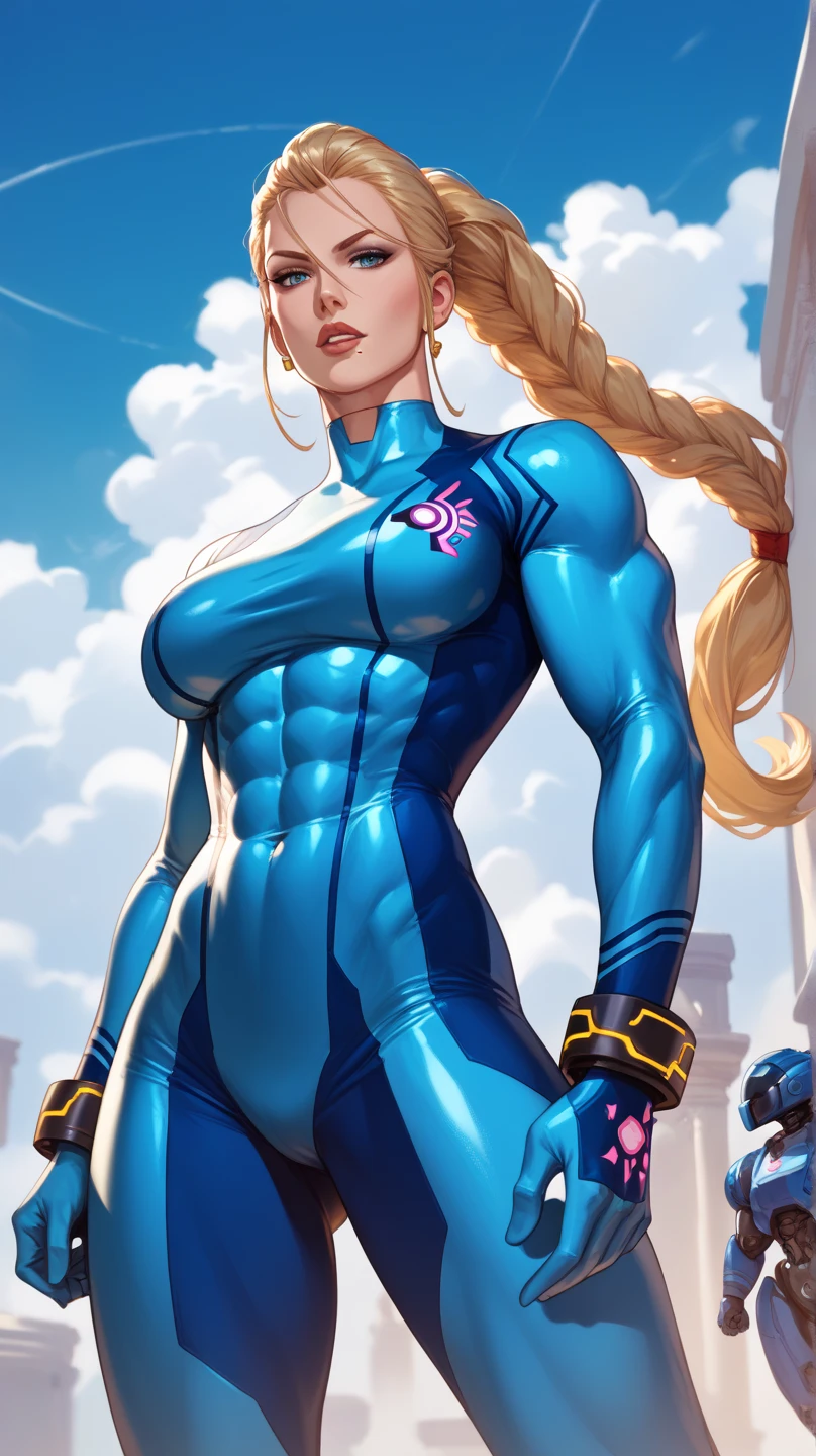 (erotic),nsw,(beautiful white woman),adult woman,(((multipul angle))),(looking at viwer),(((sexy and elegant pose))),BREAK,(masterpiece),((best quality)),((intricate detailed)),((Hyperrealistic)),BREAK,colimetric lighting,natural lighting,BREAK,(Skin details:1.2),(perfect face),BREAK,serious face,BREAK,cammy white,twin braids,long hair,blonde hair,antenna hair,garrison cap,(blue headwear),blue eyes,scar on cheek,large breasts,yellow necktie,(blue leotard:1.1),long sleeves,fingerless gloves,bodypaint,thighs,BREAK,BREAK,(((in the kitchen))),Background details,BREAK,<lora:cammy_white_v1:0.7>,<lora:epi_noiseoffset2:0.2>,<lora:more_details:0.2>,
