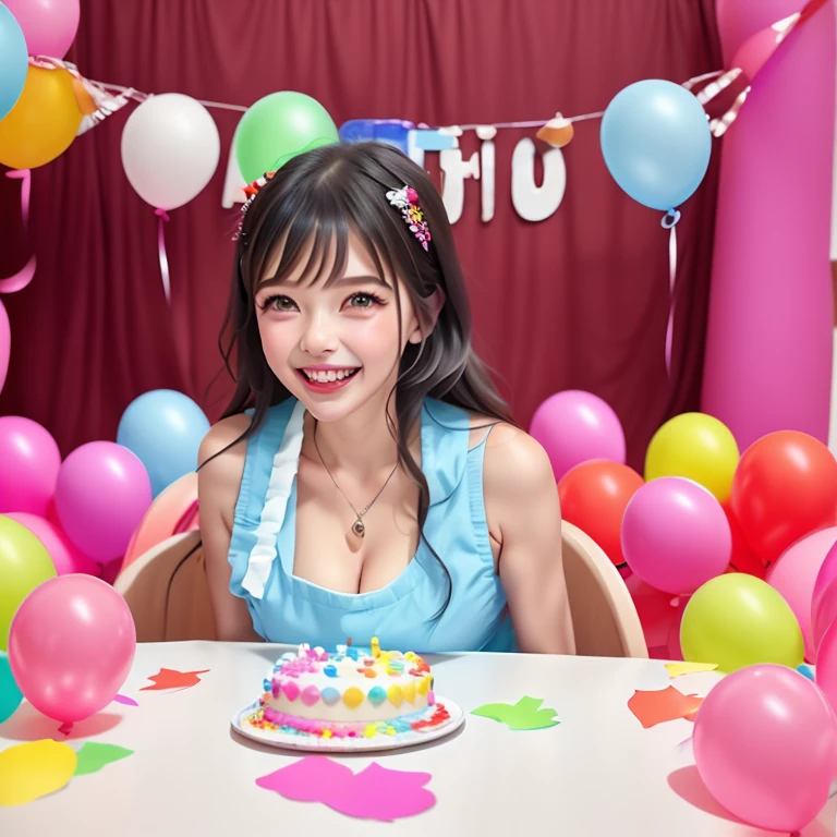 (A photo of a super cute Korean schoolgirl wearing a fleece jacket posing for the camera with a birthday cake:1.2)(grin,smile:1.1)(Beautiful Sweat:1.1)(16K, RAW Photos, Highest quality, masterpiece: 1.2),(A cute braid of shiny black hair) Super detailed, Super Resolution, (Genuine, Genuine photos: 1.37), Portraiture, High-resolution RAW color photos, Professional photos, Very detailed, 8k wallpaper, Very detailed CG Unity 8k wallpaper, Very detailed beautiful girls, Very detailed faces, ((whole body)), beautiful woman, Huge breasts,(huge boobs:1.1) (Big Boobs:1.1), beautiful  (Wearing a fleece jacket),high school girl, Korean Girls,(K-POP Female Idols), (Idol-class beauty)(Beautiful high school girl:1.1)(Birthday party)(17 years old)(Tight fleece jacket:1.1)Wearing a fluffy scarf and hand-knitted gloves(A large birthday cake with 12 candles)Wearing warm gloves and a cute beret