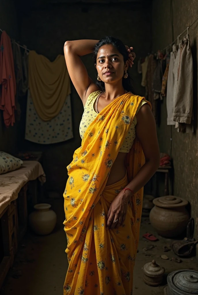 Indian police are punishing, the bald woman prisoner's, in side the jail