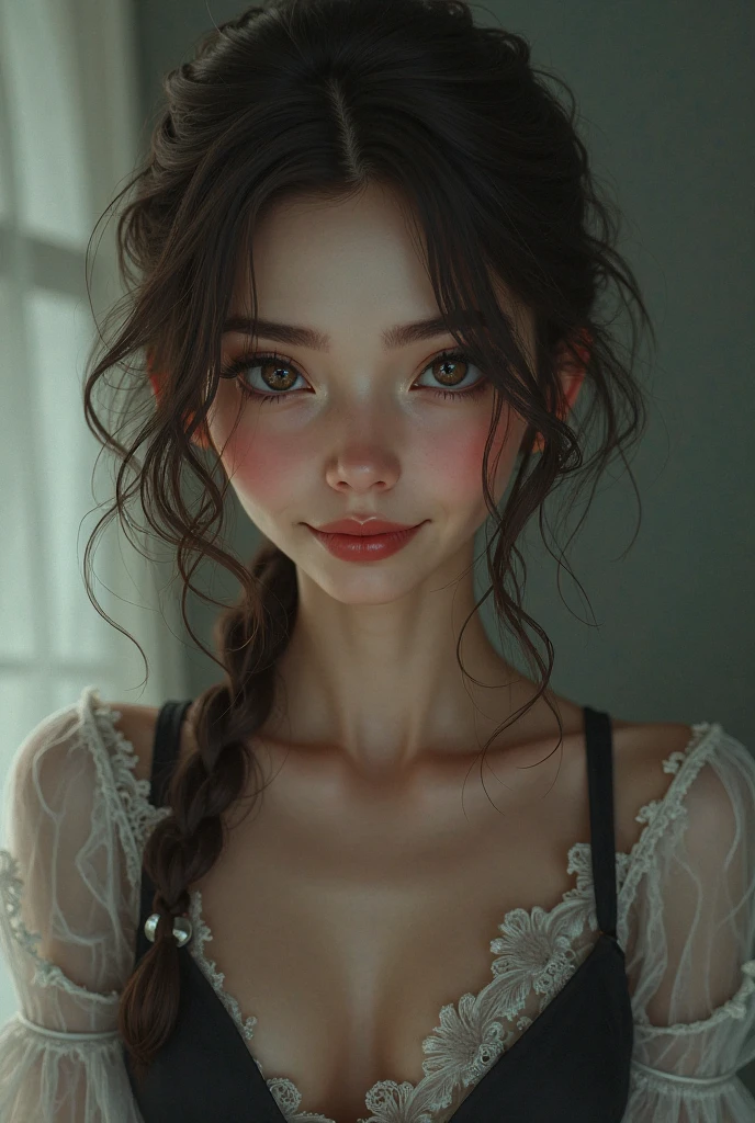1 girl, apenas um, (((Camisa branca molhada)))), ((no-bra))))), ombros expostos e umbigo inteiro, , ((((Retrato de Emily rudd)))), quase completamente nua, NSFW, camiseta branca cumprida e molhada, (((detalhes privados delicados)), (((lugar abandonado, lama, terra, poeira, neblina, noite, frio, gelada, umidade))))peito grande, (roupa molhada mostrando a pele por baixo), (pele branca), pale skin, grandes olhos verdes, seios inchados, retrato, qualidade profissional, high resolution, contraste perfeito, The lighting, perfect composition, Waifu, pele perfeita, perfect hands, perfect fingers, seios perfeitos, cabelo perfeito, rosto perfeito