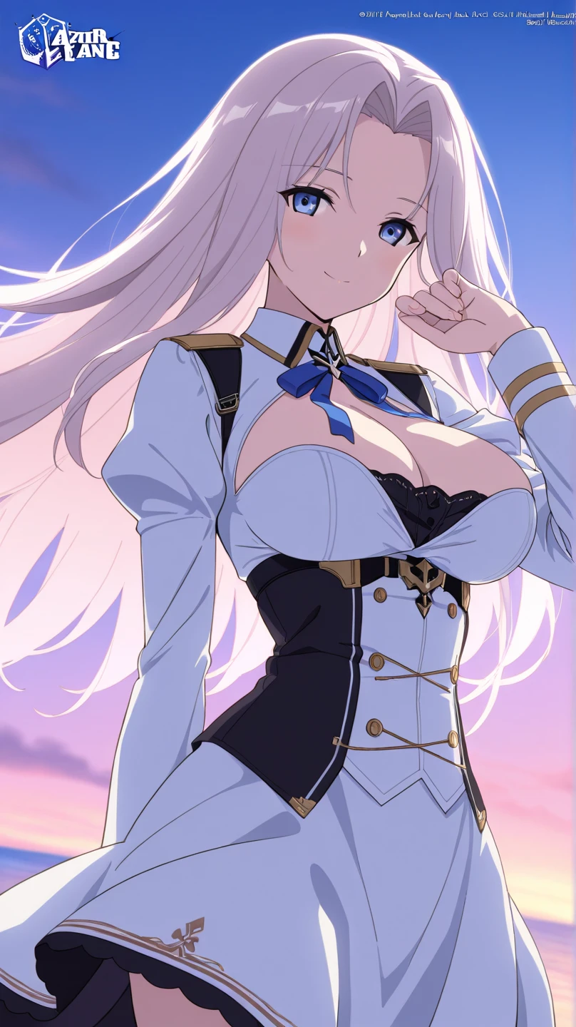 NSFW,((1man with 1woman,Having sex)),bared chest,rub one's breasts,Alexia_olis,Alexia Midgar,student clothes,White pleated skirt,White skirt,Beautiful breasts,Evil smile,White thighs,masutepiece,Top image quality,Best Quality