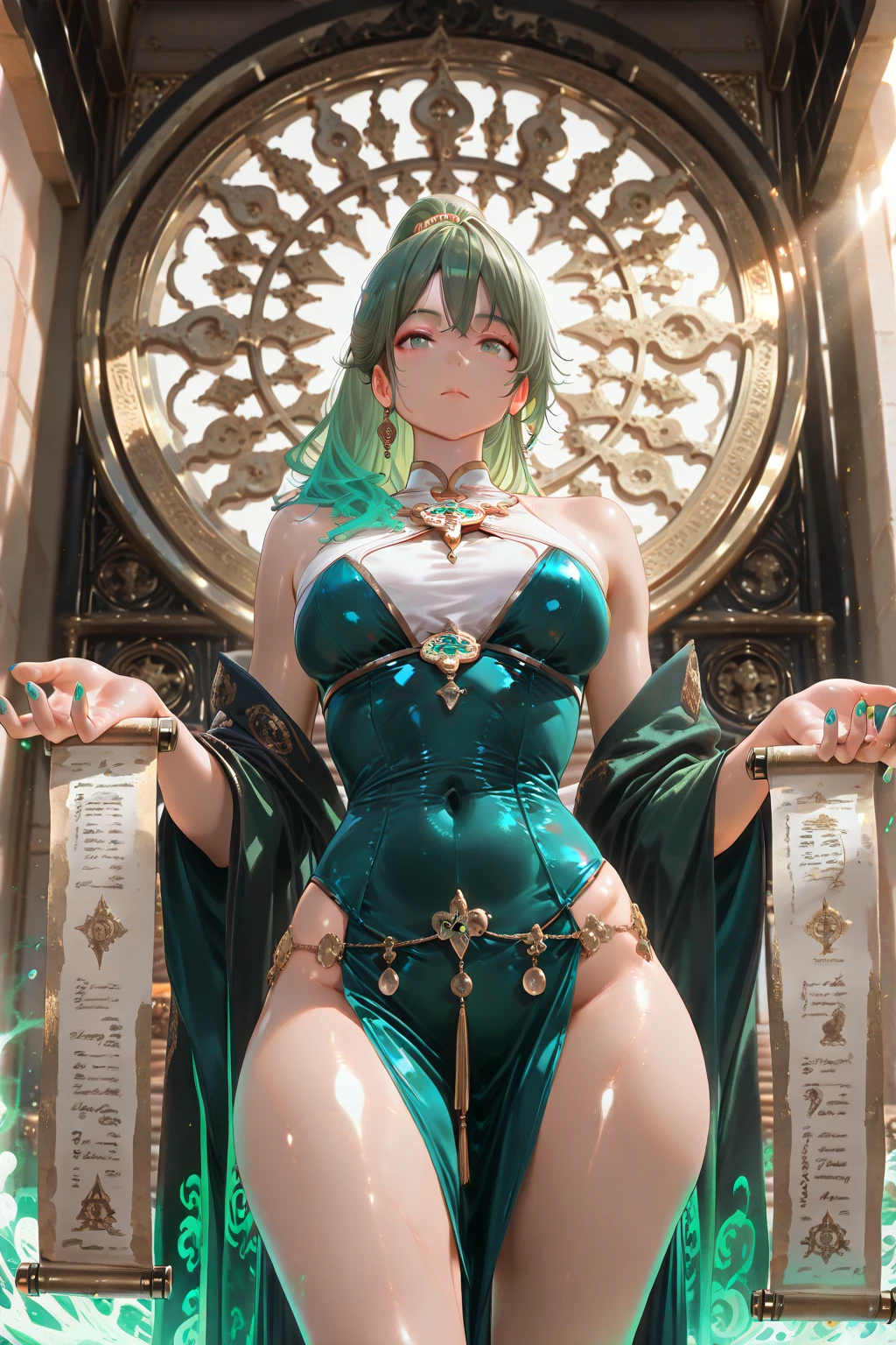 (best quality, masterpiece, uncensored, high quality, ultra detailed, extremely detailed CG, beautiful face, beautiful eyes, beautiful hair), solo, (1girl, (((dark green hair, gray inner, Hair Flaps, mega twintails)))), (((((armored dress, collar))))), (((((extremely awesome detailed deep-silky-healthy-lackwarm-foundational-baby face))))), nsfw, pussy, skindantation, hiqcgbody,(gleaming skin), (outdoors, alley:1.2), masterpiece,best quality,(size difference:1.4),(huge male necromancer,(monster:1.3),vampire standing:1.3), meatshield style and (1girl) and (monster sex), motion lines,(suspension,reverse suspended congress),(absurd stomach bulge), collar, chain,cum, penis, tears, small breasts, nipples,large insertion,teeth, bound, bdsm,rolling eyes, vaginal,bondage,navel, tongue, open mouth, crying with eyes open, pussy, ahegao, tongue out, spread legs, (legs up),restrained, testicles,fucked silly, cuffs, nude, black collar,veins,arms up, (eerie atmosphere, horror theme), suspenders, (extremely awesom e detailed and ribbon:1.3),(extremely awesome detailed deep-silky-healthy-lackwarm-foundational-soft-skin:1.1), (extremely awesome detailed gleaming skin), (extremely awesome detailed pretty face, extremely awesome detailed eyes, extremely awesome detailed shiny hair:1.2), (embarrassed, closed mouth:1.4), extremely awesome detailed dynamic lighting, extremely awesome detailed caustic, extremely awesome detailed deep shadows,(best quality, highres, absurdres, extremely awesome detailed CG unity 8K HDR wallpaper, perfect anatomy:1.1),(extremely awesome detailed realistic, extremely awesome detailed 3d:1.0)