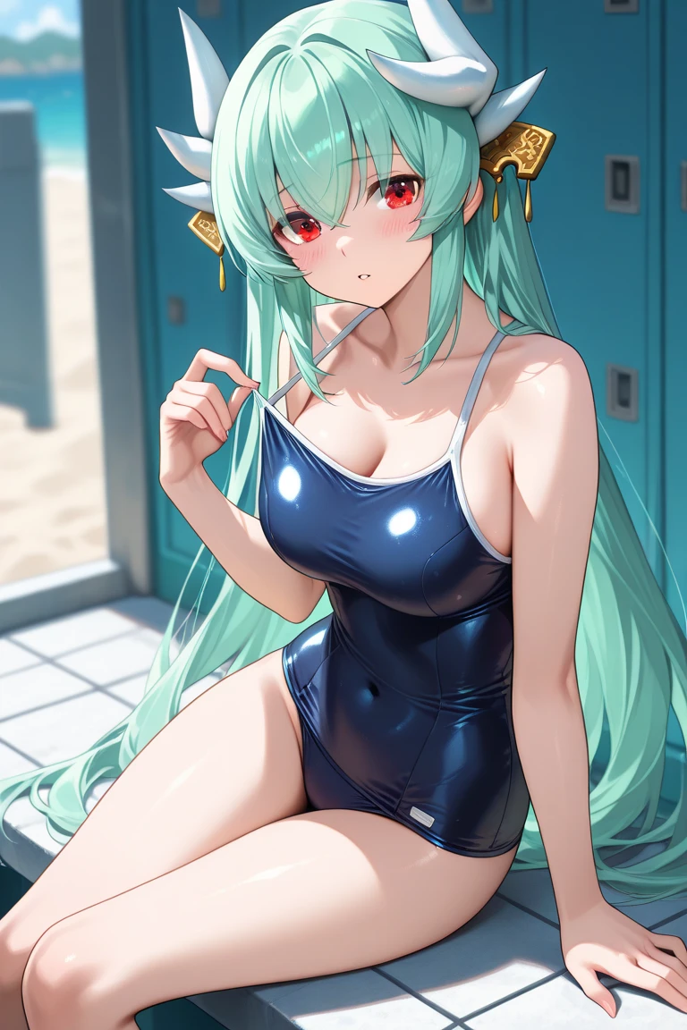 Hyperphotorealistic, cuteness pop lascivious style, colorful melty lime costume lewd melty slime, ahegao , super lewd melty slime, wide spread legs, sunny beach in heaven, super detail