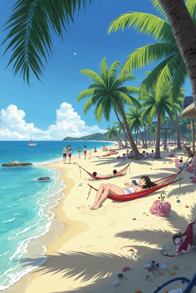 Create an illustration on the beach where Pikachu, with proportions similar to those of a human being, is exchanging a little stamp with a beautiful girl. All around, some girls are showing jealousy towards her. Make sure the main focus is on Pikachu and the girl, avoiding any interference that might divert attention.  The scenery should portray a charming beach, with details such as white sand, calm sea and coconut trees in the background. Highlight the feeling of relaxation and fun with colorful umbrellas and typical elements of a beach.  Remember that Pikachu is the only one of its kind present on the beach, and there are no other Pikachu, not even in toy form. Ensure that the illustration reflects this rule, reinforcing that Pikachu is unique and special in this context.  Keep the beach atmosphere consistent by avoiding elements that might distract from the main scene. There should be no additional elements or characters that are not related to the interaction between Pikachu, the girl, and the jealous girls.  Use parentheses to highlight relevant information and ensure that the prompt is followed according to the mentioned restrictions.  Create an engaging and romantic illustration, depicting Pikachu and the girl in a moment of exchange of seals on the beach, with the girls showing jealousy. Remember that Pikachu is the only one of its kind present on the beach. I look forward to seeing the end result and sharing it with the creator.  - --auto --s2