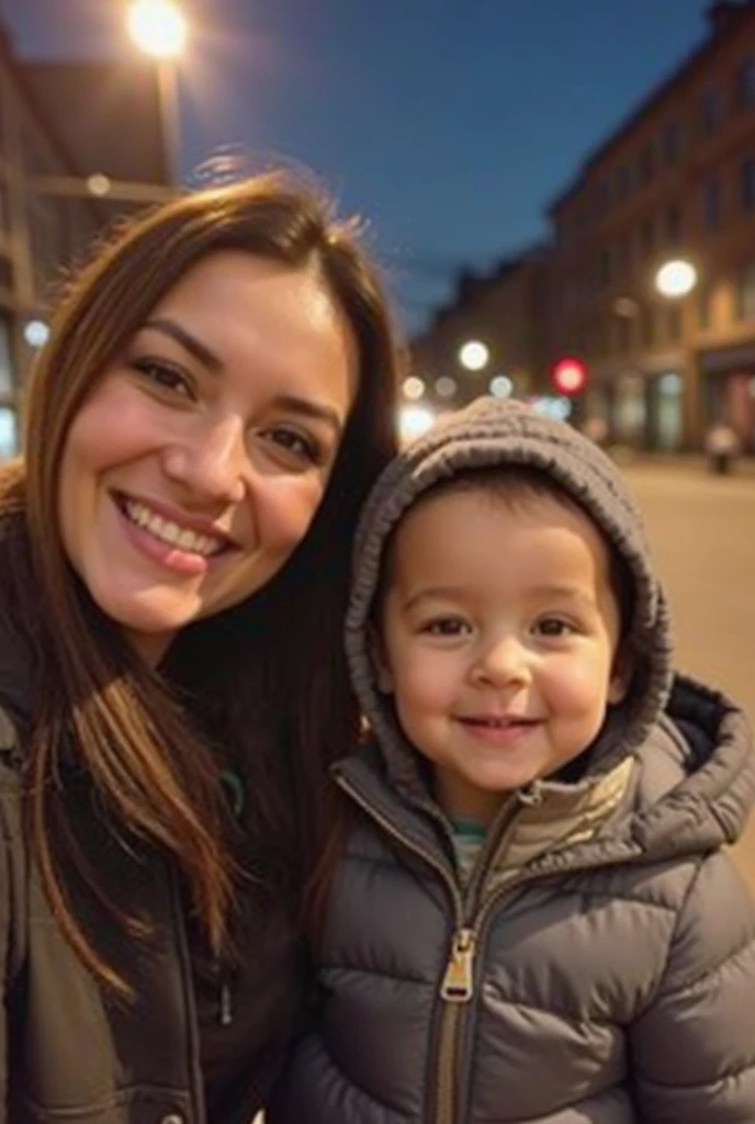 Woman holding a child in her arms, with a kid, foto de retrato, 3 5 year brazilian mother, crisp detail, imagem do avatar, um alambique de um feliz, holiday season, trending ，, foto modo retrato, Malika Favre, em um fundo escuro, olhar alegre, Detalhe poderoso, imagem retrato, foto retrato, foto de retrato em close-up, imagem de perfil, cabrito