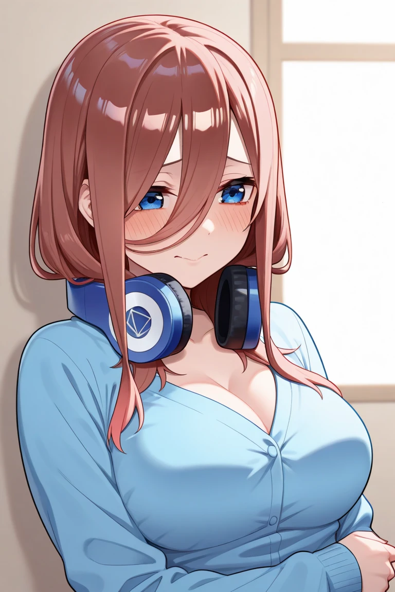 1girl ,((miku nakano,nakano miku)), nurse,Headphones on neck,bangs,happy smile, smile, Open your mouth,((nsfw,full,white nurse服,White Knee High,Clothes come undone,Cleavage)),Real Summer,Daytime,sunny,My hair is blowing in the wind,whole bodyがイラストに入るように,Slender body,
break indoors, hospital,nurse,Hospital room,Examination room,nurse
break looking at viewer,Beautiful breasts,Large Breasts,whole body,((back,nurse,nurse,Top view))
break (masterpiece:1.2), Highest quality, High resolution, unity 8k wallpaper, (shape:0.8), (Beautiful details:1.6), Highly detailed face, Perfect lighting, Extremely detailed CG, (Perfect hands, Perfect Anatomy),