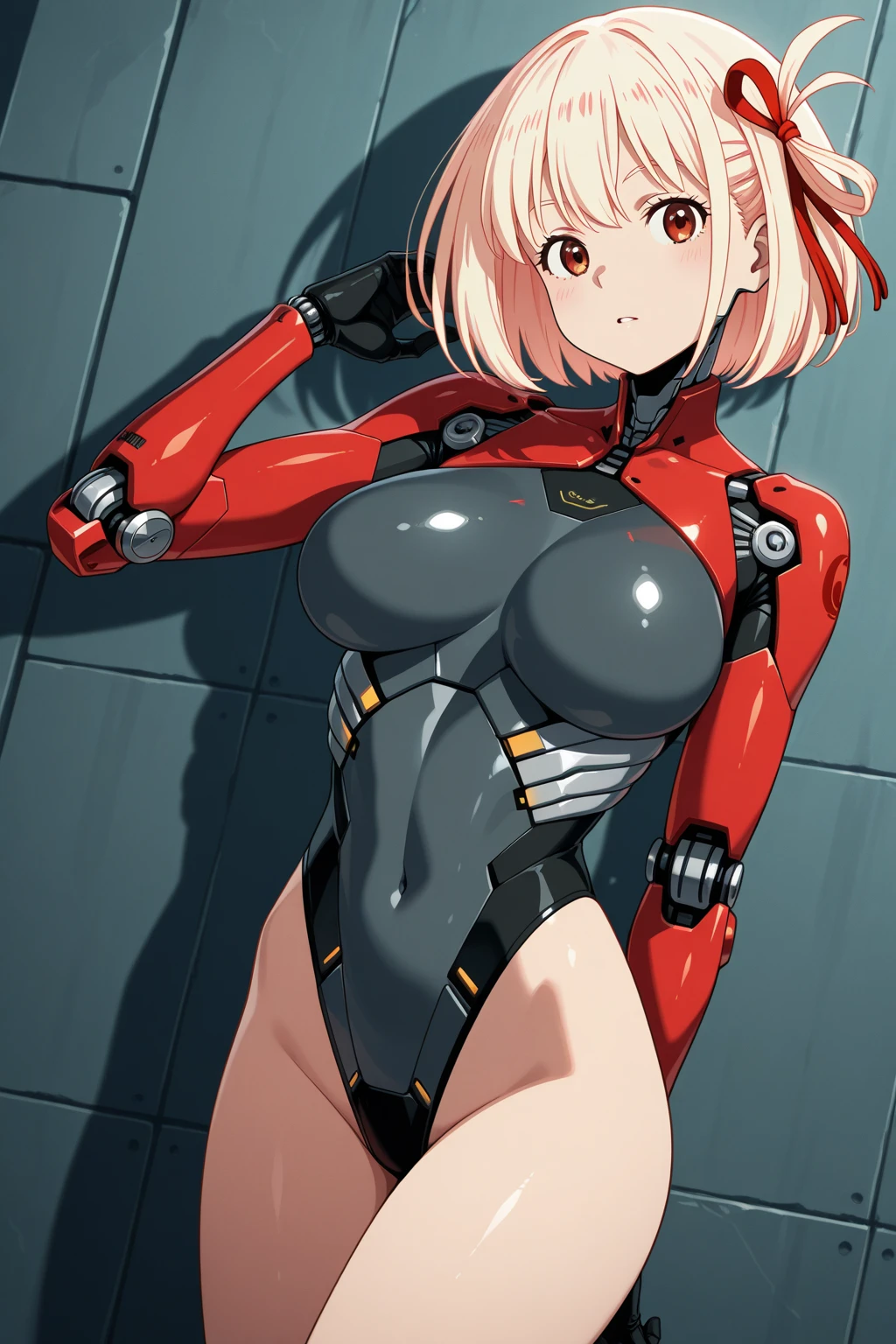  anime with a sword in his hands, biomechanical OPPAI, squid girl woman pink humanoid, zero two, shiny pink armor, cyberpunk oppai, in opal armor, android heroine, slippery pink armor, using a shiny shell, portrait anime girl space cadet, streamlined pink armor, broken beautiful female android!, cyborg merchant girl