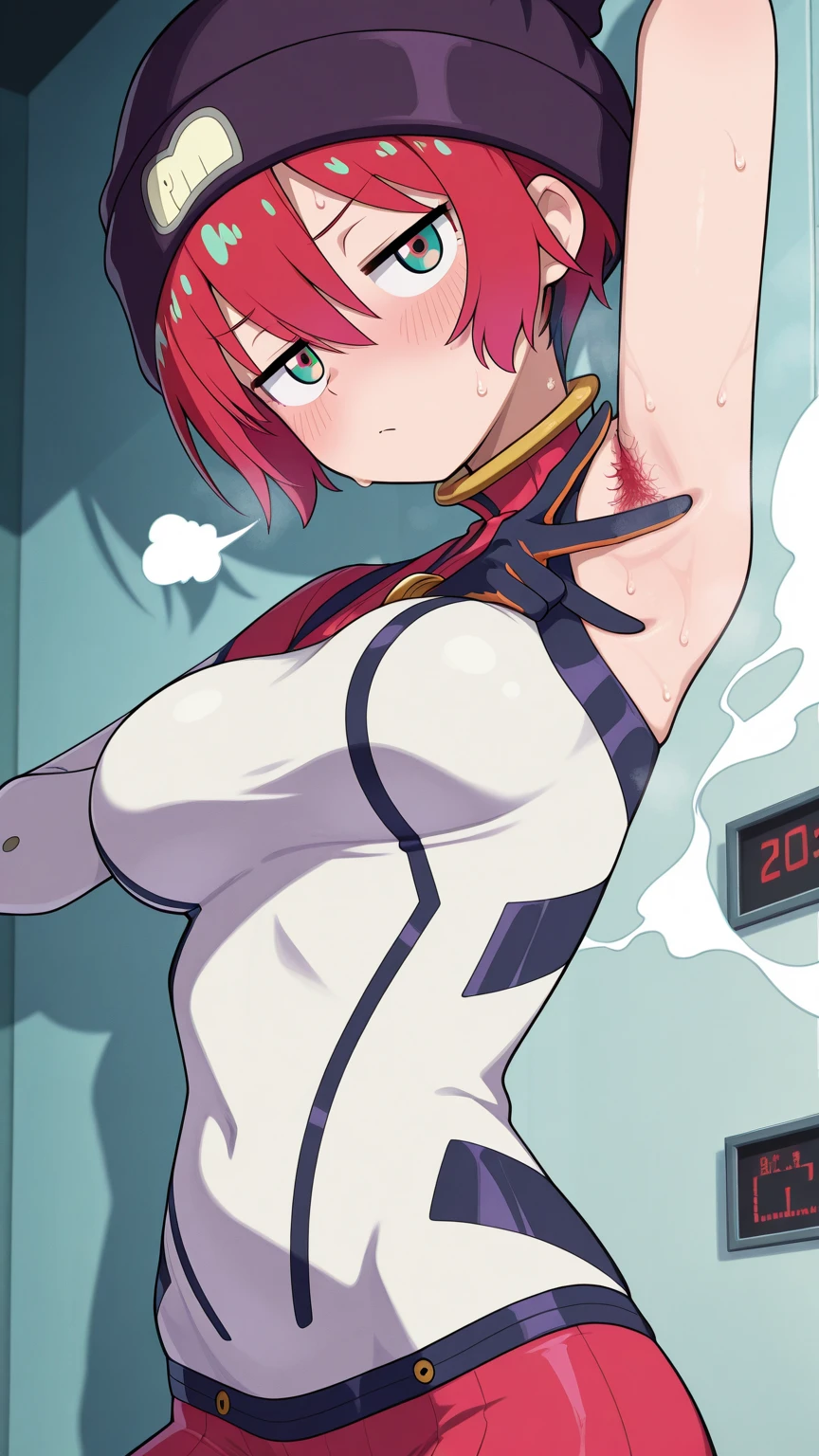 masutepiece,Best Quality,Ultra-detailed,High resolution,Unity 8k壁纸,super detailed skin,Cinematic lighting,Beautiful detailed eyes,Ideal ratio body proportions,(gigantic breasts,Nipples pointing upwards:1.4), bikini of, underboob, Small bikini,((slim)), Thin, an hourglass figure, Toned, Dim lightning, microbikini, thick thighs,shrine maiden,