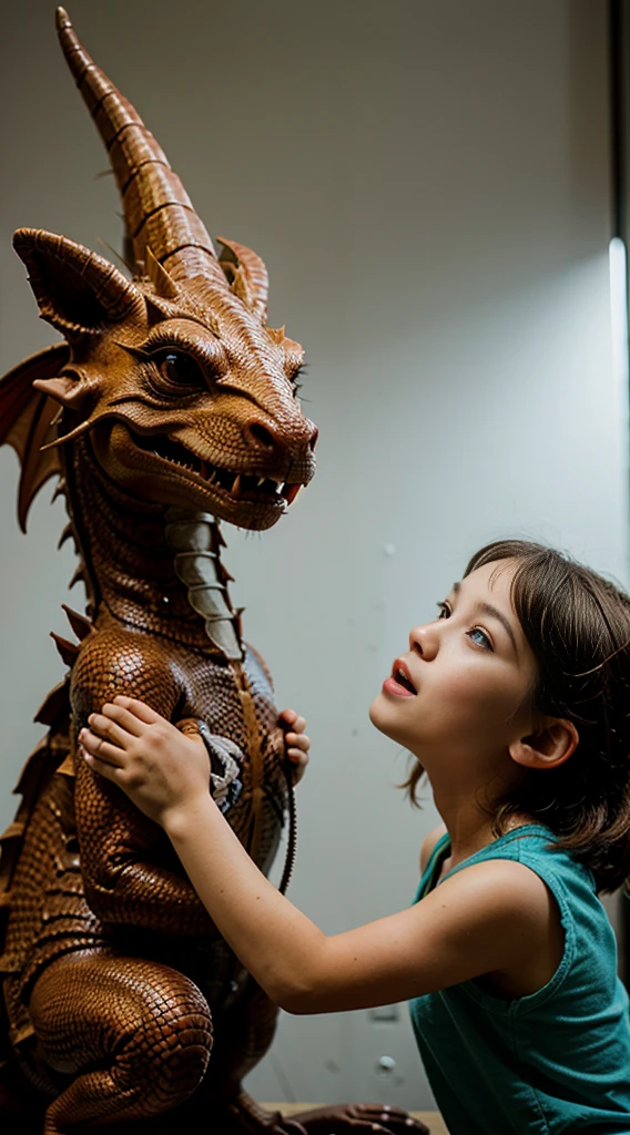 Dragon with human baby