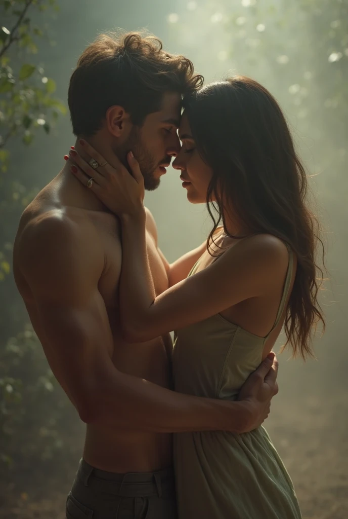 18:29:08
Expires in 13 Day(s)
Day scene, close up picture of a 20 year old latina wearing a black bikini , brown hair , her navel exposed , perfect realistic navel , she is standing in a forest , she is facing towards the camera, she is hugged by a man from behind , the man is kissing on her neck ,((hugged by a man)) , ((hug from back )) , ((navel hug )) , (( neck kiss )) , (( the girl is hugged by the man )) , (( realistic photo )) , (( navel hugged )) , perfect man details , perfect hip details , perfect realistic face details , ultra high res.photorealistic:1.4,UHD,(cinematic:1.3), intricate details, (ArtStation:1.2),best quality, 8k, realistic photo , realistic details, realistic man and girl