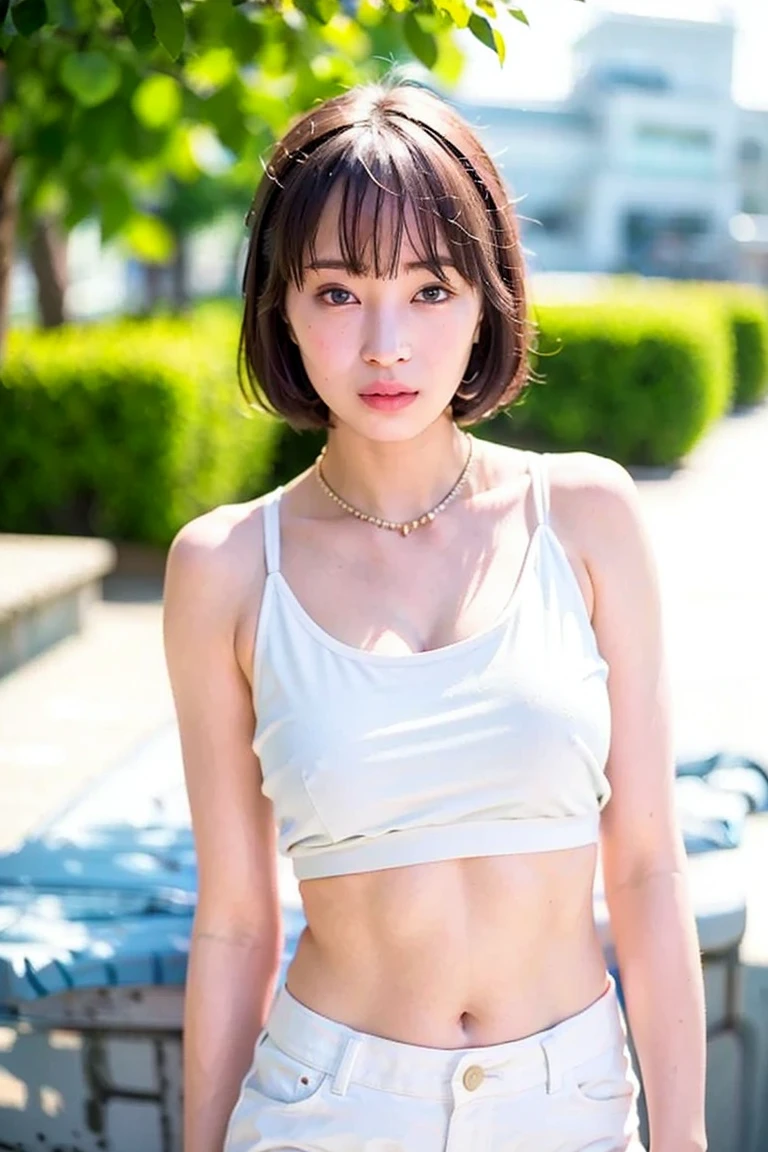 pole vault,open thighs,Wide-open legs,(shoot from below),white high leg white buruma,abs,coverd nipples,camel_toue,light blue tops,