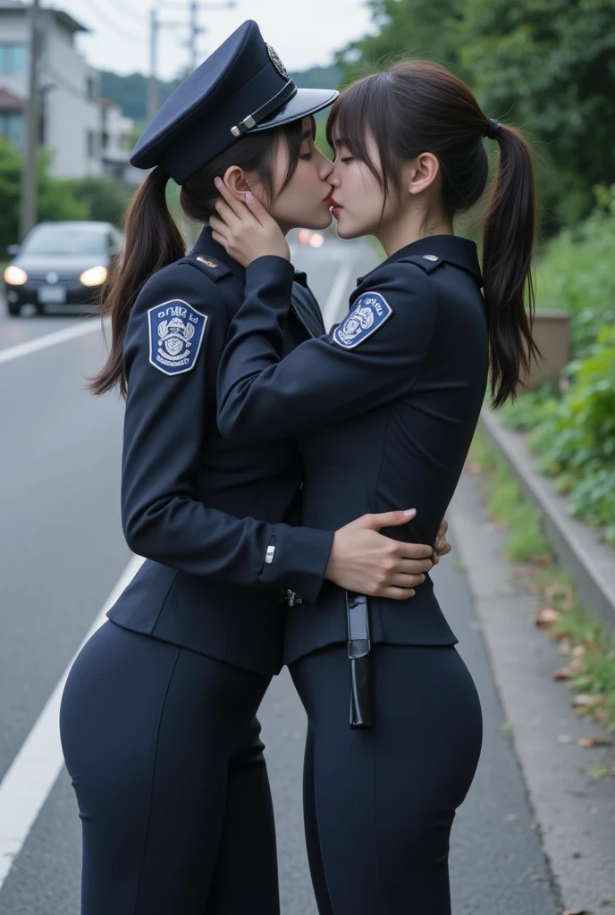 (((NSFW)))、(((highest quality、8K、masterpiece: 1.3)))、reality, Very detailed CG unified 8k wallpaper, Very detailed, High resolution raw color photos, Professional photos, reality portrait, Japanese、Cinematic Light、Messy Hair、A sloppy smile、(((Sex slave woman)))、Natural Hair、((Focus on the butt))、(escalator)、Ash Brown Hair、Esbian all over、Undressing、Student skirt、Student Shirts、socks、Shirt buttons open、Chest and stomach visible、Esbian all over