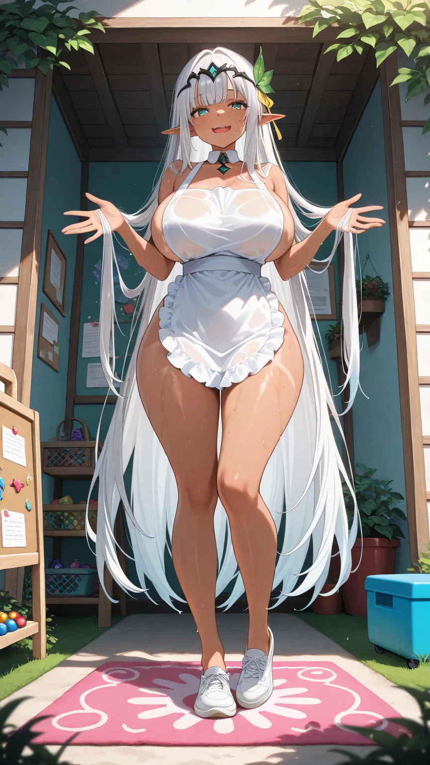 Best quality, ultra-high resolution, ultra-fine face and eyes, (fidelity: 1.4), 1 girl, girl, seen , (transparent bra: 1.3), ( white lingerie), (dark orange: grey hair: 1.4), look at the audience, smile, cute, huge , (ray tracing: 1.4), (long legs: 1.4), , thin waist, pregnant woman, , big belly, vacuum , transparent, 16-year-old girl, young, big belly, , large bust, Large belly, oversized belly, oversized , vest line, bodybuilding, pregnant twin belly, sweating, nube, , gym, rear view