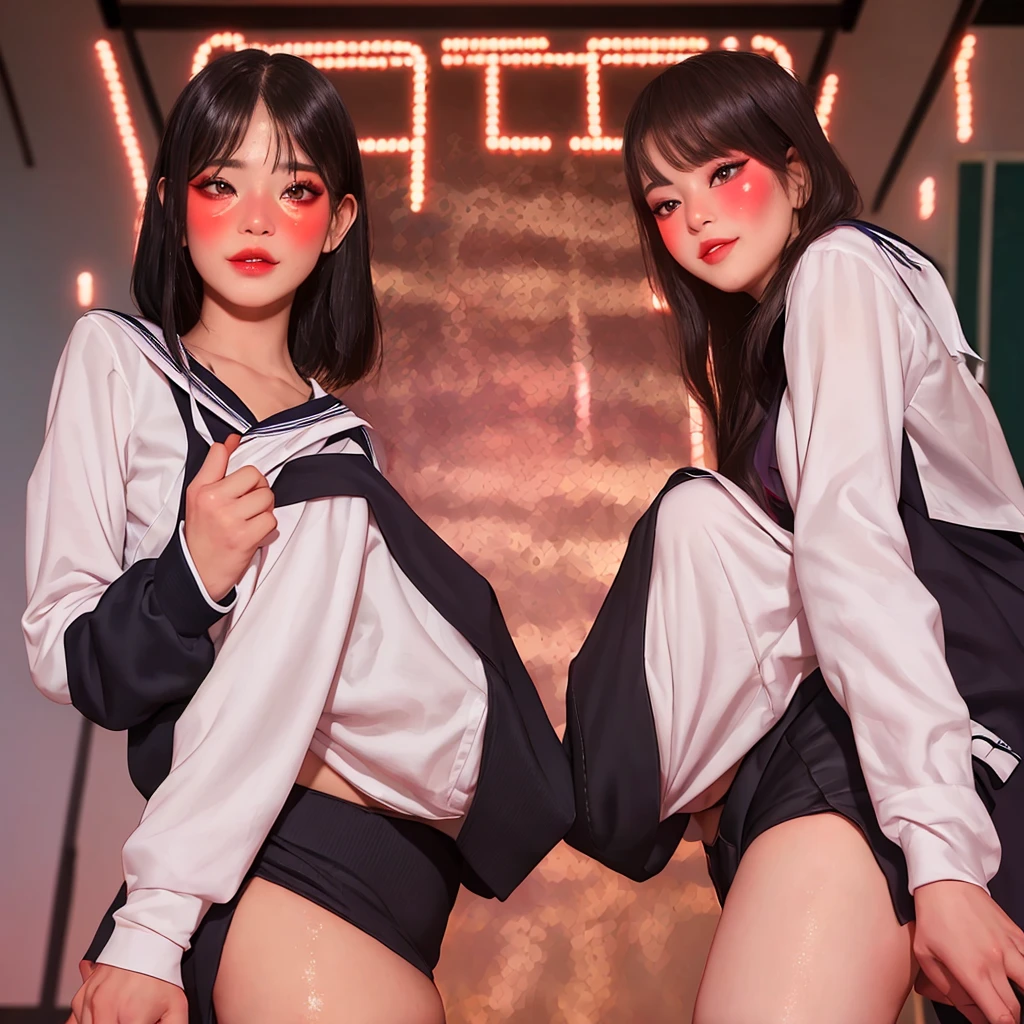 1 girl, mictia, streamer, twitch, photorealistic:1.4, 8k, masterpiece, best quality, detailed face:1.5, original, high resolution, unparalleled masterpiece, ultra realistic 8k, perfect artwork, perfect female figure, detailed skin, epic realism, short top, miniskirt, full body, body paint,una mujer, detallado,full body, maquillaje,