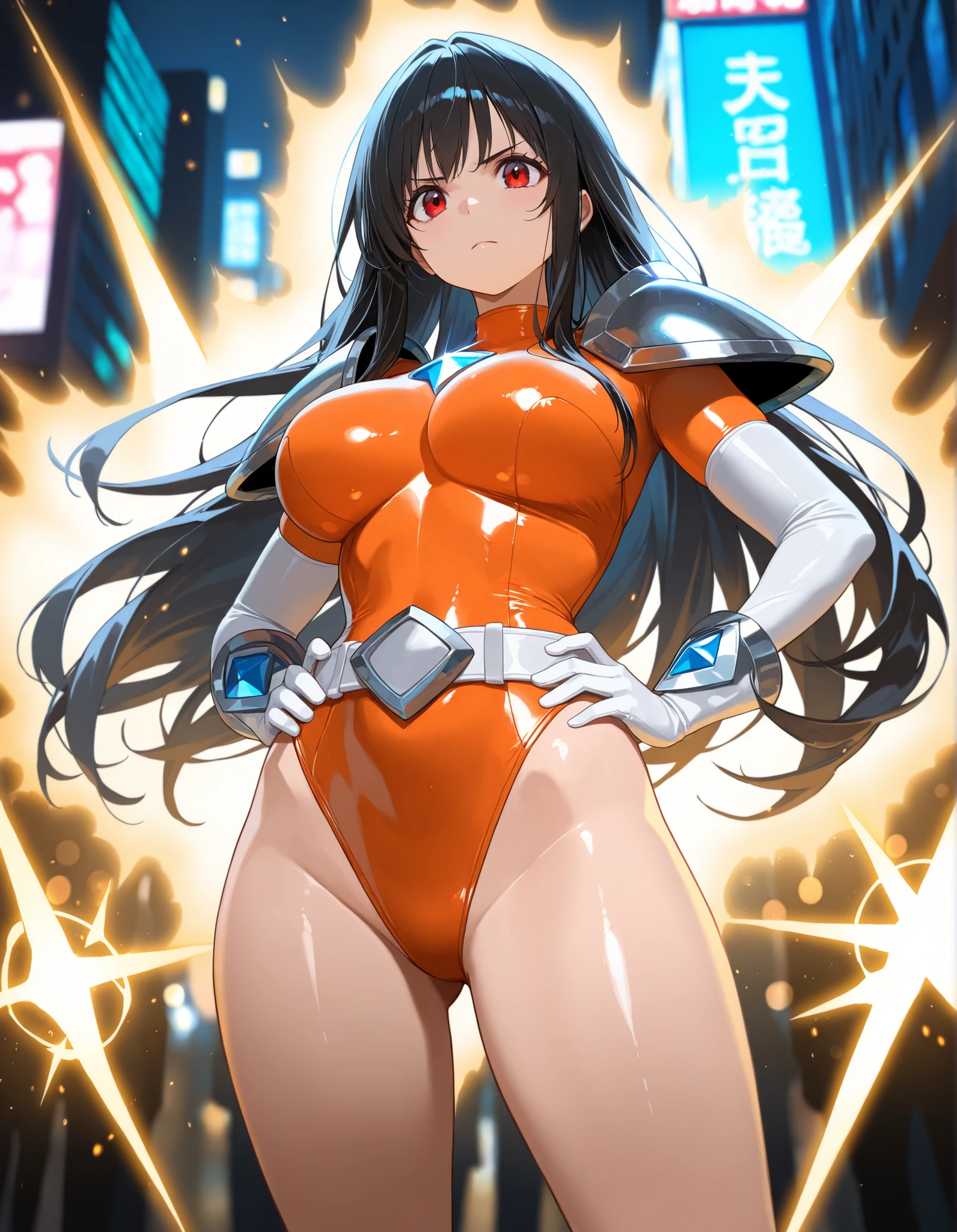 masterpiece,best quality,highly detailed,1girl,solo,takarada rikka,ssss.gridman,medium hair,black hair,blue eyes,large breasts,
<lora:Ultgp-16b:0.7>,(ultgp :1),red ultraman bodysuit,<lora:GTSv5:0.8>,
building,city,clenched teeth,one eye closed,struggling,giantess,giant,between buildings,
<lora:glassChamber:0.6>,glassChamber,from outside,glass,chamber,against glass,drum (container),