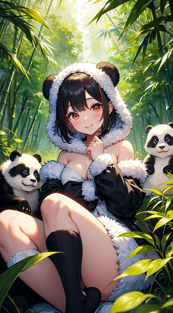 Panda making douhua