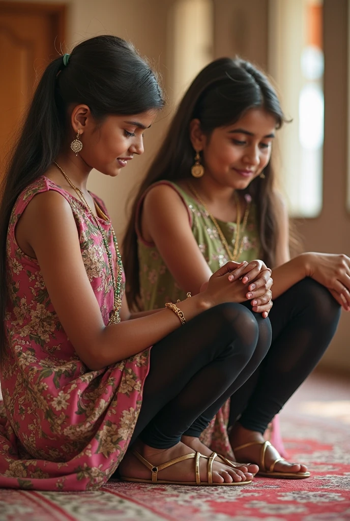 Sister tying rakhi to her brother