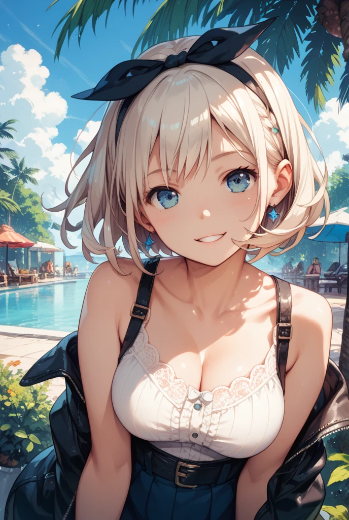 White-haired girl drawn in high resolution Japanese anime style、Woman taking a photo in a bikini, Bikini Model, , A young and cute gravure idol, Posing together in a bra, Russian and Japanese mix, sakimichan, Asian woman, Wear a swimsuit, that'that'that'that'that'that'that'that'that'that'that'that'that'that'It's hot with the shining sun, Japanese Model, Cute Core, sakimichan hdri, Young Gravure Idol, Chubby