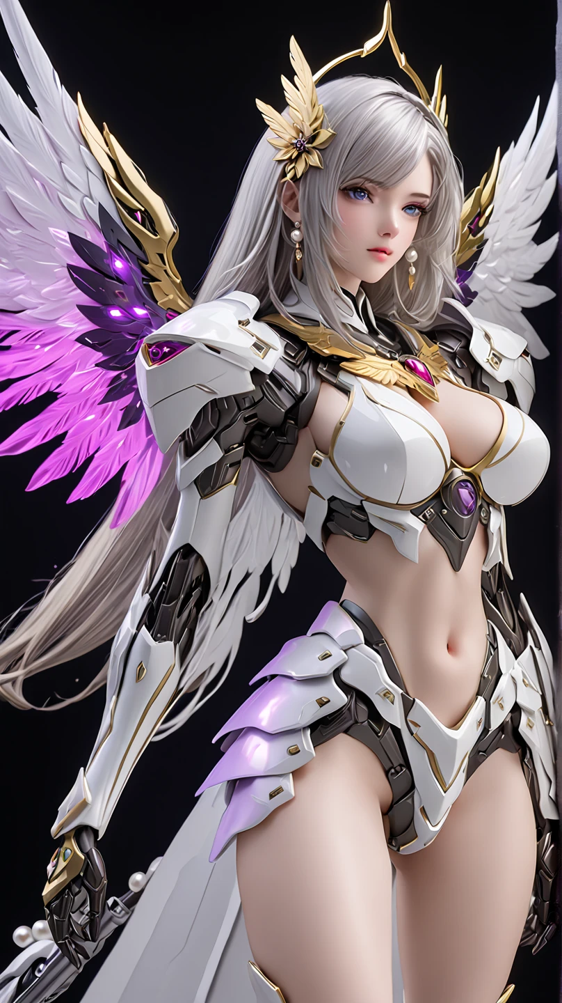 the best ever、8K,(((full body Esbian)))、(((The sheen)))、(((metalic)))、(((cyberpunked)))、The cute beauty of the mecha(Best Quality, Detailed details, masutepiece, , 8K, Chiaroscuro,Great in good shape、Bust photos are ultra-realistic and realistic, Highly detailed Hasselblad RAW shooting )、(((Beautiful and shining natural eyes)))、(((Human skin type)))、(((Highly photorealistic human beings)))、(perfectly round eyes)、(((The details of the iris of the pupil are very amazing)))、(((Shining eyes)))、accurate fingers、Limbs without breakdowns、(((The face of a Caucasian 10-year-old girl)))、(((Very fair skin)))、Naturally closed mouth、Staring eyes、Natural body、(((a baby face)))、(((Caucasian cool high nose at the base)))、(((Skin types of humane Russian girls)))、(((Very cute female face)))、Feminine body、a small face、(((soft cheeks)))、Looking at the camera、Balanced face、(((drooing eyes)))、(((Beautiful drooping eyes)))、Body with human-like proportions、(((Very long arms)))、(((long neck)))、Normal shoulder width、(short thighs)、(((Long below the knee)))、(((thick waist)))、(rather long torso)、(((large hands)))、human face、(((Glowing blue-violet light blue silver hair)))、(((Cool and cute short-cut hair)))、The background is the future、(((8 Head Body)))、(((Luminescent light purple eyes)))、(((Thin thin silver eyebrows)))、(((Thin eyebrows)))、(((Looking at this)))、(((Gentle face)))、Background Mecha、bladerunner、((RoboCop))、Ghost in the Shell、2001: A Space Odyssey、Night background、(((No makeup)))、(((Hollywood Science Fiction Movie Lighting)))、(((5000 AD)))、stature: 180cm、Leg length 90cm、the length of the head is 20 cm,Very subtlyXan legs、(((Cool pose)))、evangerion、(((murky)))、(((Combat readiness)))、Attack Pose、(((Extremely elaborate joints)))、(((Light blue silver eyelashes)))、(((very thin eyebrows)))、(((very brightly colored eyebrows)))、Precise and precise five-fingered hand、(((Cute round shortcut hair)))、(((Facial expressions that you will miss)))、(((Moist eyes)))、(((Transcendent Beautiful Girl)))、