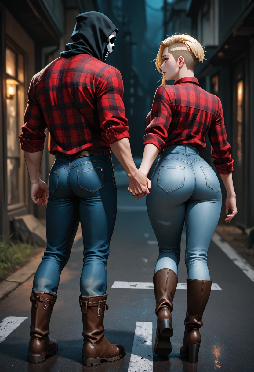 score_9, score_8_up, score_7, 1girl, 1boy, magnificent body, A luscious milkmaid has fun with her boyfriend on a farm, capture with my legs, friendly ???