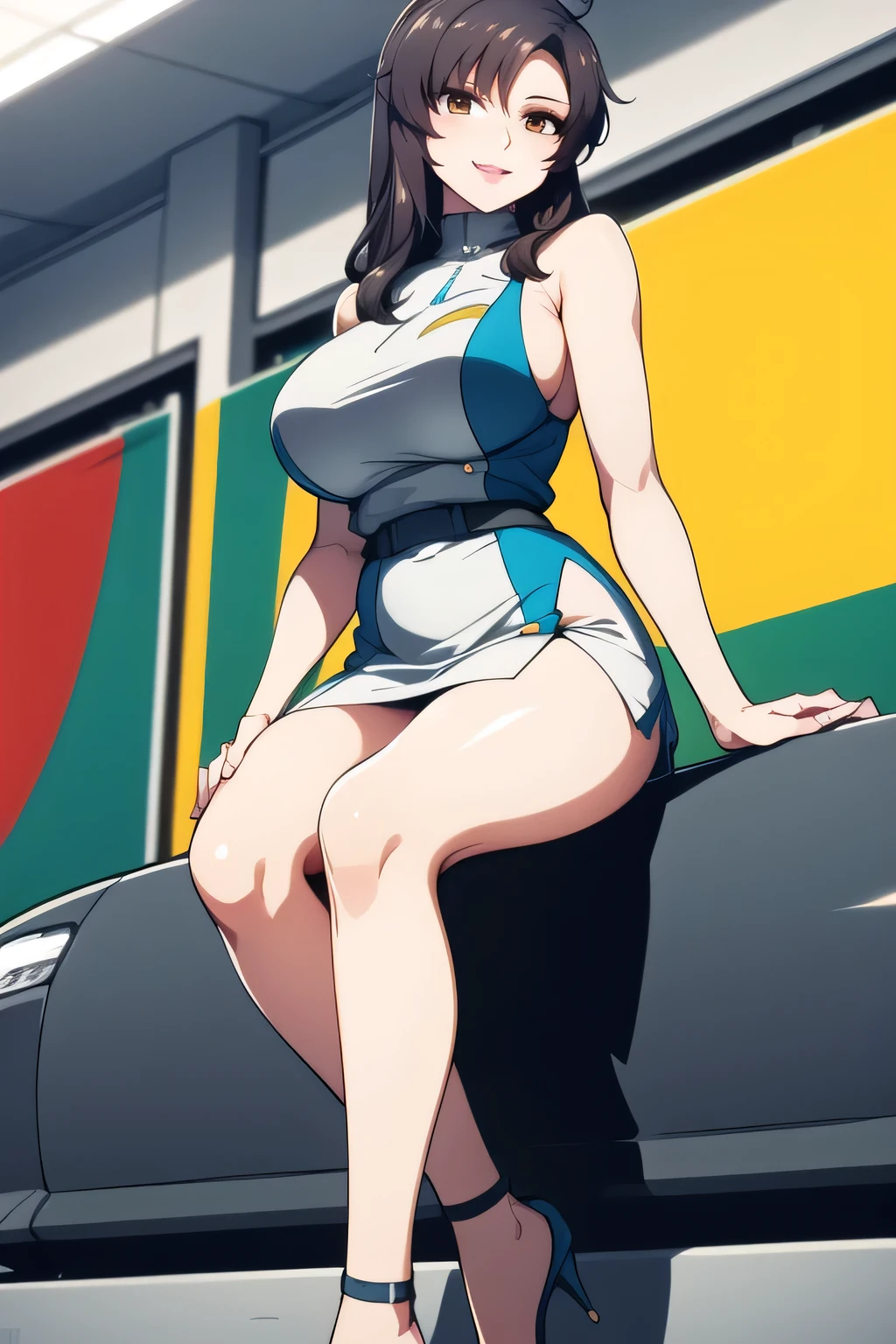elegant,Full color high quality Super huge breasts woman naked Updo She is tied up and put on a go-kart with her legs spread, exposing her huge tits ロープで全身を縛られた全nakedでオッパイが物凄く大きな婦人警官女 Super busty woman with huge nipples Exposed huge boobs Erect nipples Pussy headset Police hat Ahegao Black Stockings Big Ass
