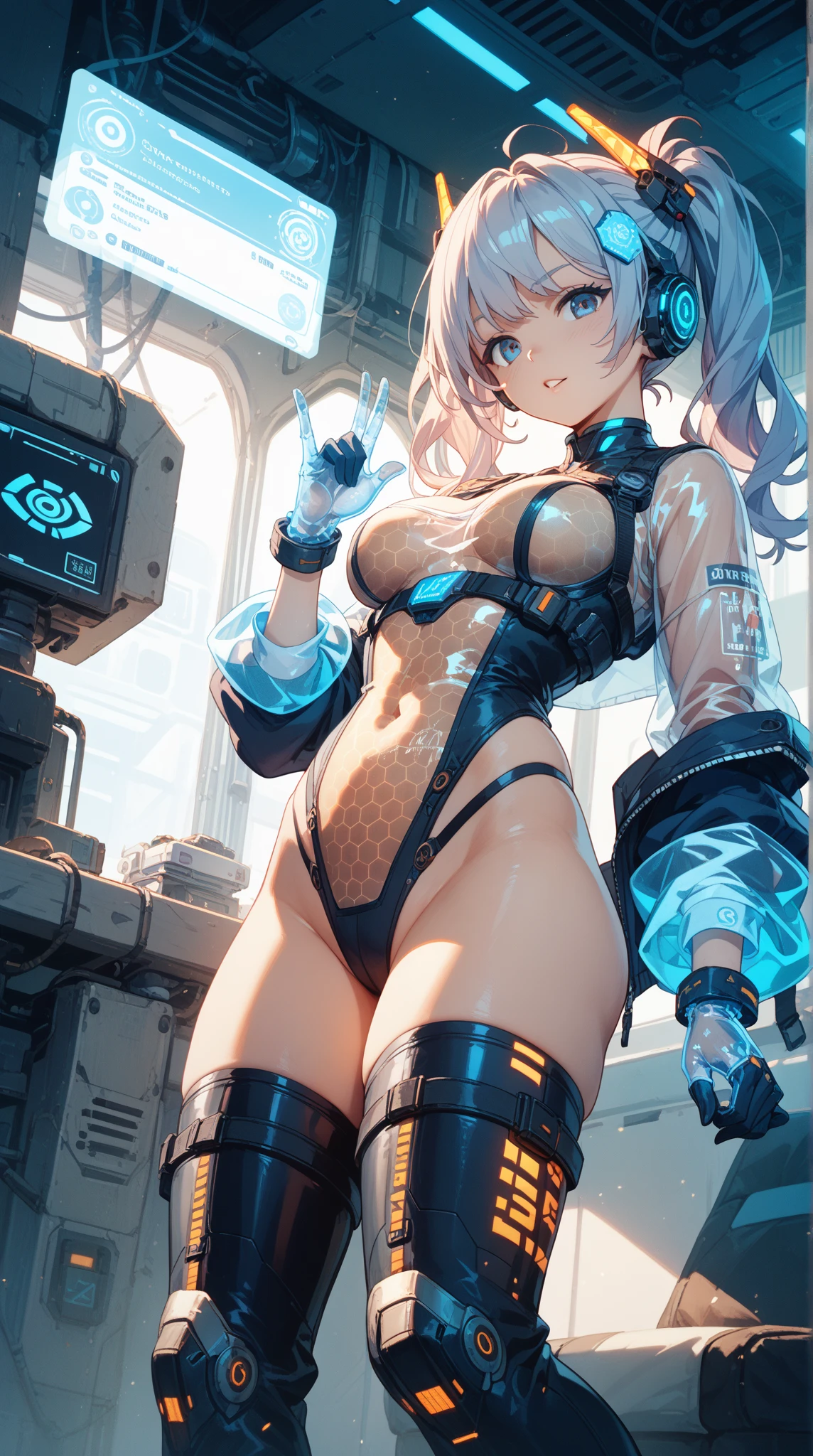 ultra realista 8k CG, master part, 1girl , cute bimbo girl, slutty girl, tan, men gripping, dancing