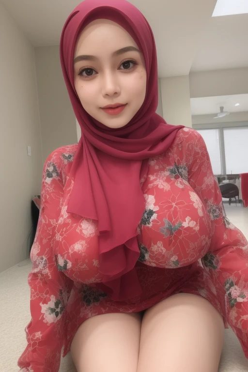 (Large C breast: 1.6), sexy breast, cleavage, (hijab), (open front clothes: 1.3), sexy bra, real skin, realistic skin, real breast, realistic breast, detailed skin features, detailed clothes features, body proportions, voluptious body, ultra-detailed,