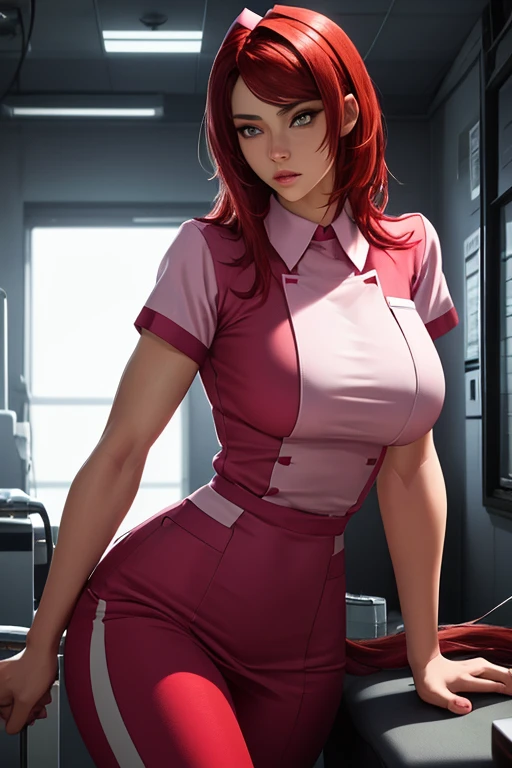 Redhead, tight top