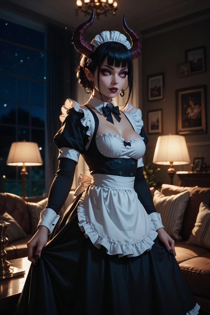 ((Masterpiece, best quality)), edgQuality,smirk,smug,
 a woman with a edgScene_hairstyle,edgScene_makeup
edgApron, a woman in a naked apron
 <lora:edgSceneApron:0.85>