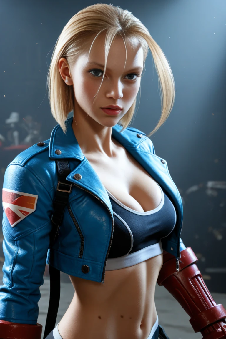 (((of the highest quality: 1.4))),(unparalleled masterpiece ever), (Ultra high definition),(Ultra-realistic 8K CG), offcial art、 (((adult body))), (((1girl in))), ((( Bob Shorthair ))), 25-year-old female wrestler with perfect body, Detailed professional wrestling costumes,Beautiful and well-groomed face,,Detailed jacket, (Image from head to thigh),(( White Blonde Bob Shorthair )), Small leather panties, Simon Bisley's urban savage style,muscular body:1.2, Detailed ring background,Clean abs, Complex graphic gauntlets, Dark red with white stars and blue and white stripes, shoulder armer, Poison tattoo ),spot light ,