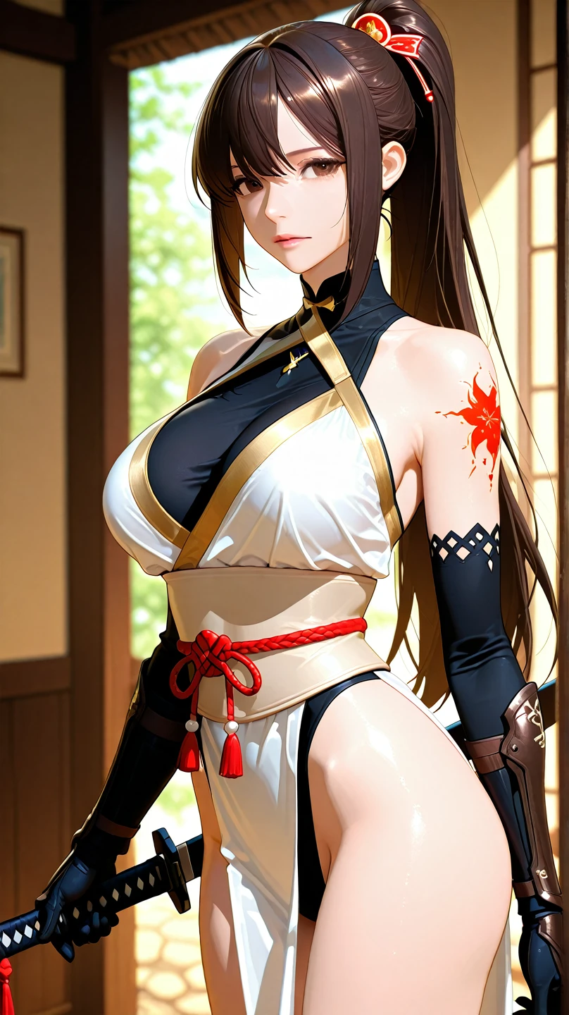 ((High Quality Image)) ((Perfect Autonomy)) Masterpiece, Azula, solo girl, naked, big breasts thick body, Azula Avatar The Last Airbender, standing, in the living room, Azula,  cuerpo completo, high resolusion