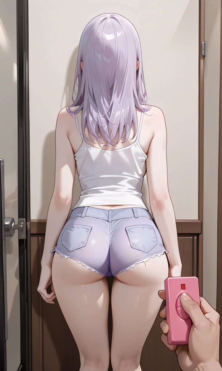 ass head back, clothes pull, white sleeves, pink jacket, shirt, twins, military vehicle, purple rose, alternate costume, red ribbon, striped bra, condom, <lora:EdobAss_v1.0:0.8> <lora:WildMeg_v1.0:0.3> <lora:AngelMelly_v1.0:0.4>
