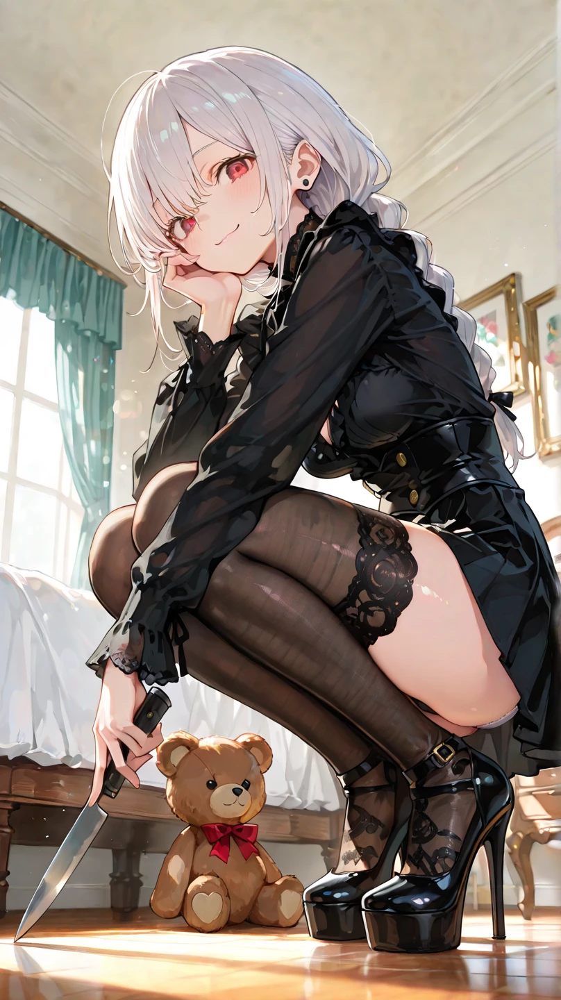 original outfit, 1girl, large breasts, thighhighs,solo, thigh boots boots, white shirt, black skirt, black footwear, bangs<lora:LvzovOG-000009:1>
(((masterpiece,high resolution,best quality))), 1girl, solo,wine bottle,
large breasts, lying, twintails, on back, petals, looking at viewer, armpits, open mouth, solo, blush, wet clothes, heart, arms up, wet, bed sheet, huge breasts,