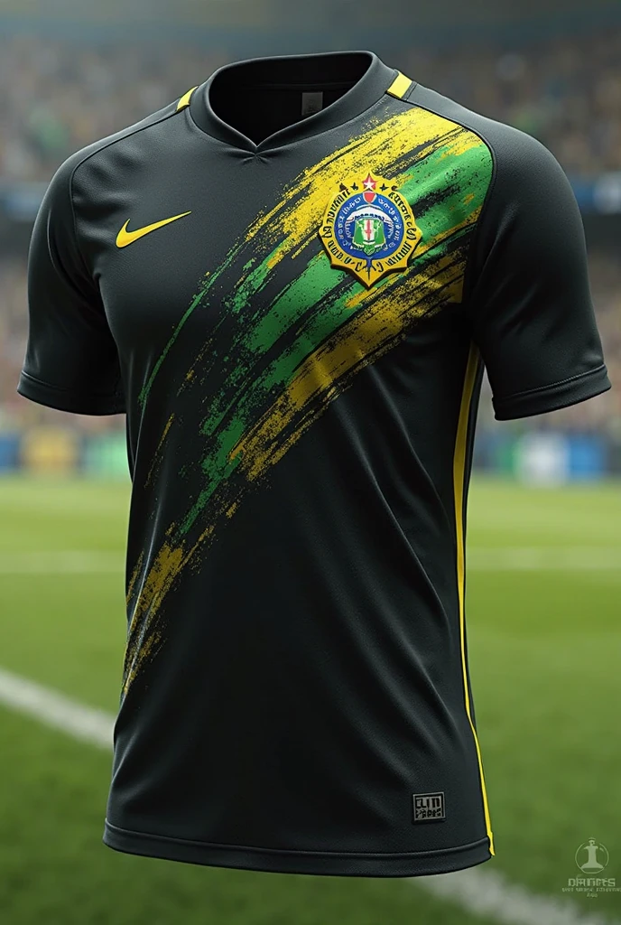 Brazil Soccer Jersey in Black