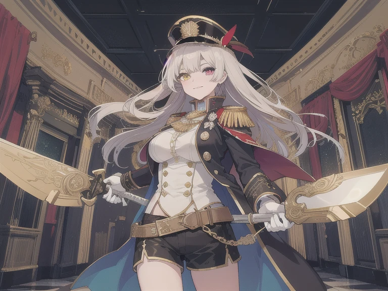 1girl, large breasts,light smile, standing, <lora:VenetoOriginV1[venetoorigin]:1>,venetoorigin,cleavage, cowboy shot,