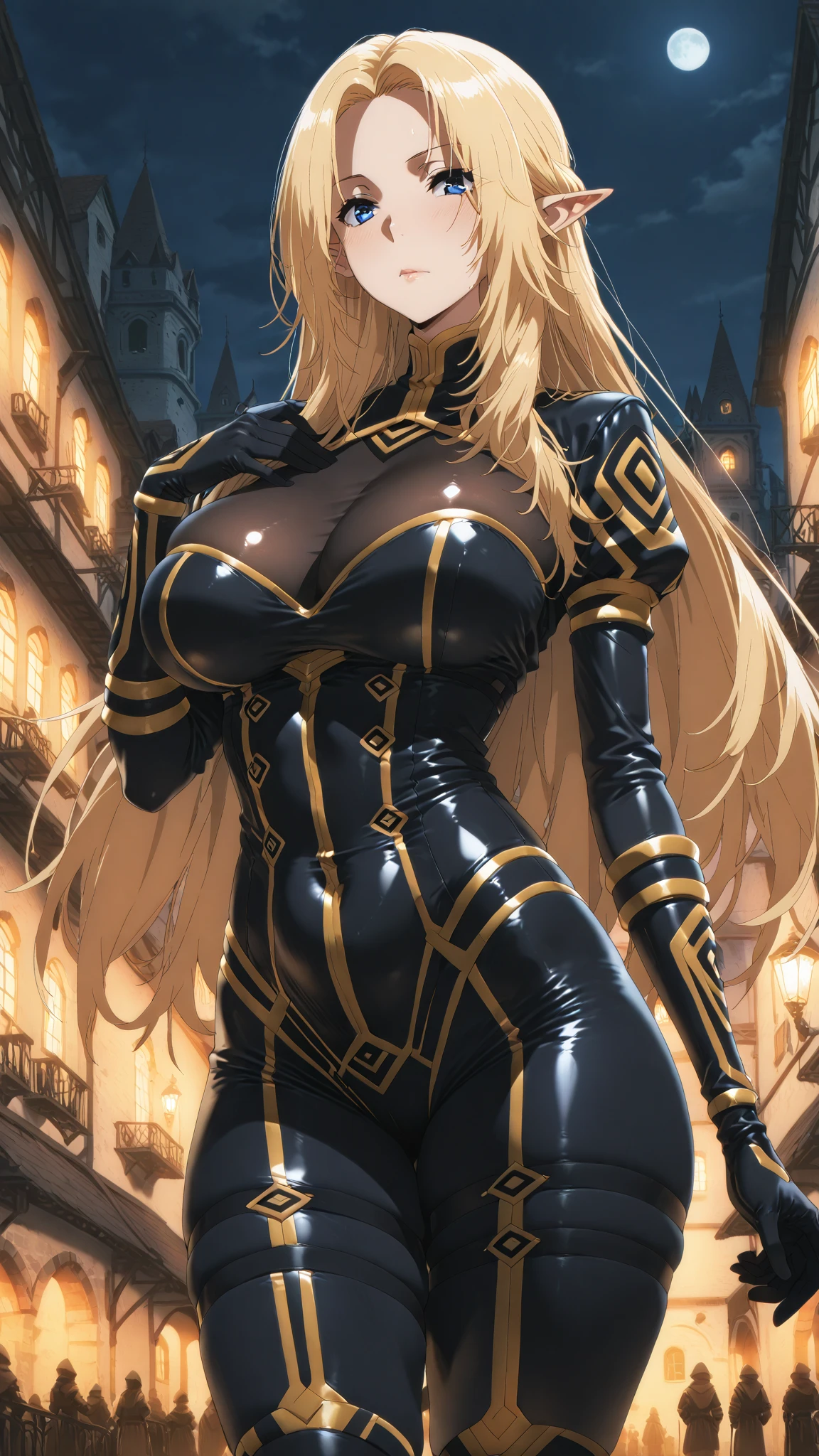 Beautiful rabbit woman, Bullish, voluptuous, musclegirl, darkskin, blonde hair and blue eyes