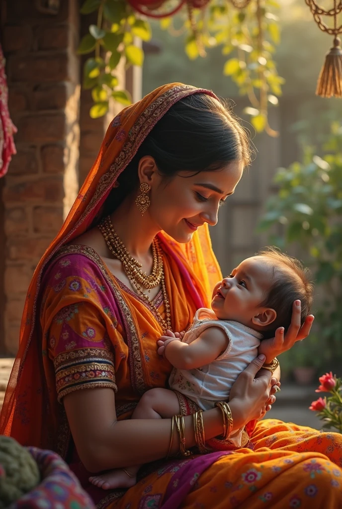 indian women,papering baby,saree,8k, highres, masterpiece:1.2), ultra-detailed, (realistic, photorealistic, photo-realistic:1.37), HDR, UHD