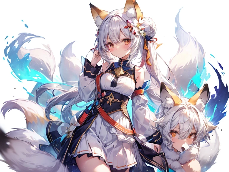 garota de anime com orelhas de raposa