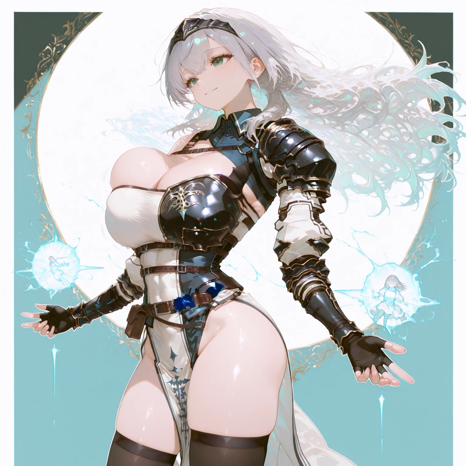  full body, Girl' Front, Beautiful detailed girl, teenage girl, very short hair, eyes visible through hair, detailed black hair, extremely beautiful detailed anime face and eyes, ^ ^, beautiful detailed eyes, ,p, (((((huge breasts))))), Bare navel, thighhighs, black eyes, ((([dark skin]))), (((school swimsuit))), pale blue Clothes, dream pools, detailed beautiful sky, full moon, luminous particles, extremely detailed 8K wallpaper, very fine 8KCG wallpaper, hyper quality,