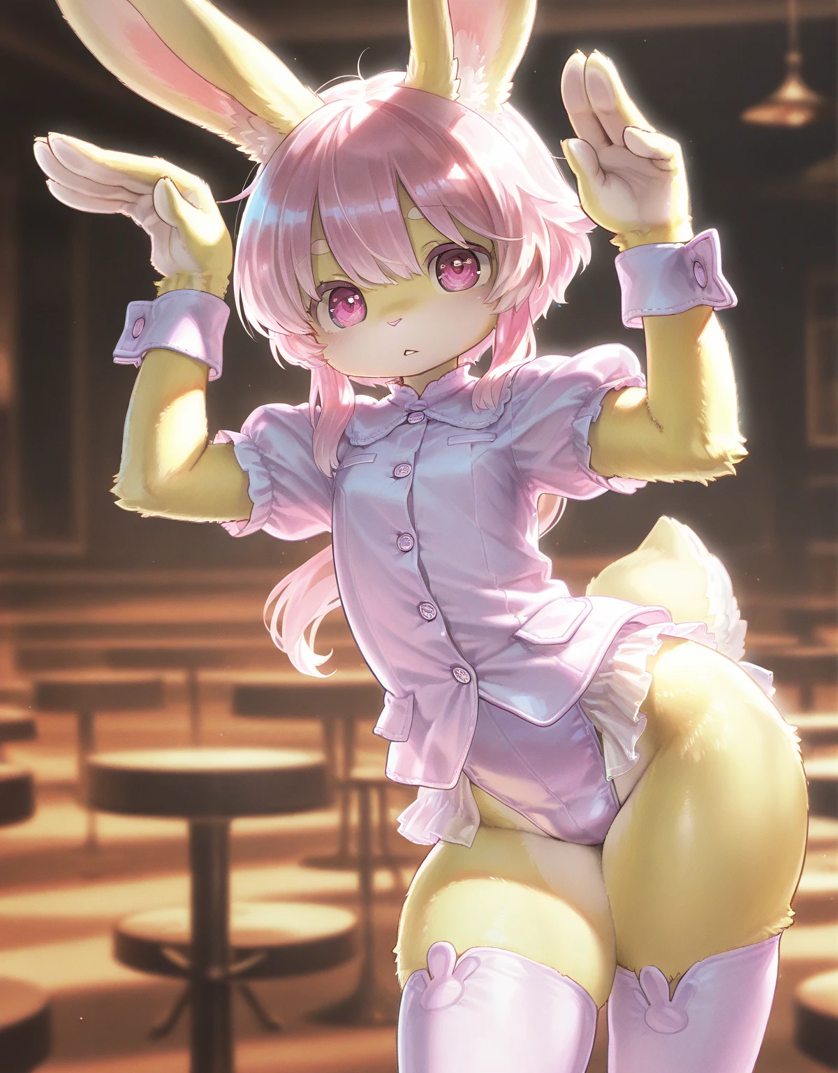 girl、cute、Completely naked、Full nudity、Bunny ears、Embarrassed face、tears、School classroom、Lots of school desks、Ahegao、first round、Lock、bukkake、whole body、Tattoo、Spread your legs、tits、condom belt、